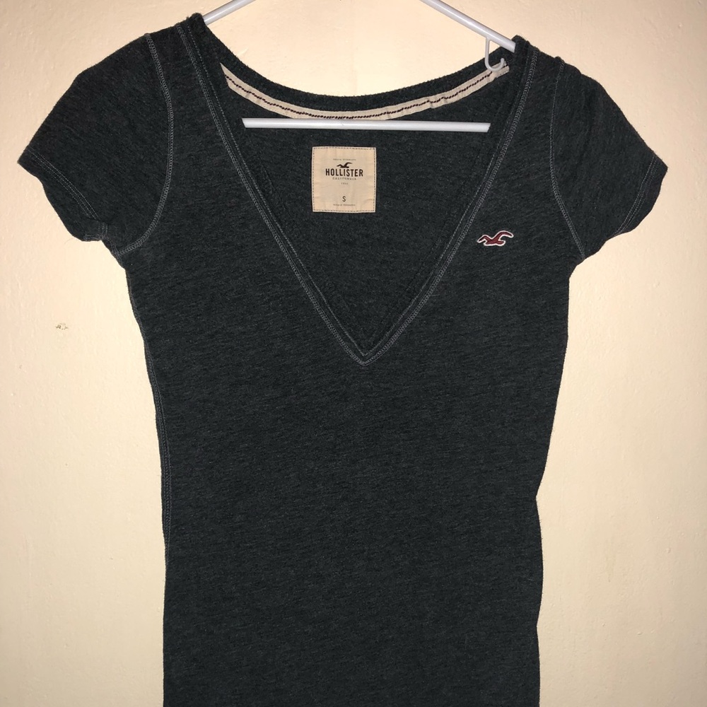 Hollister Deep V-Neck T-Shirt